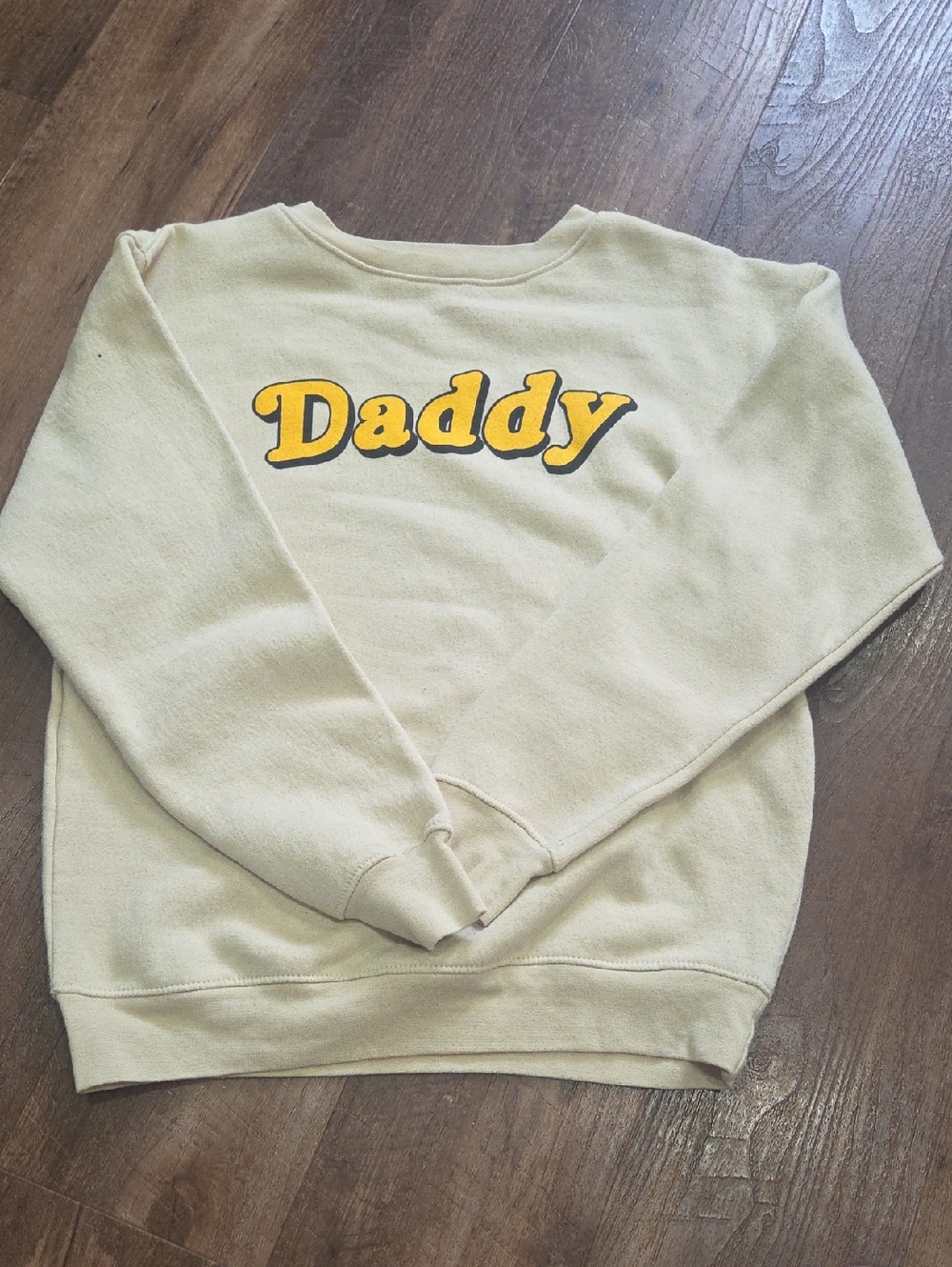 Cream "Daddy" Crewneck Sweatshirt - Men's Casual Pullover